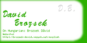 david brozsek business card